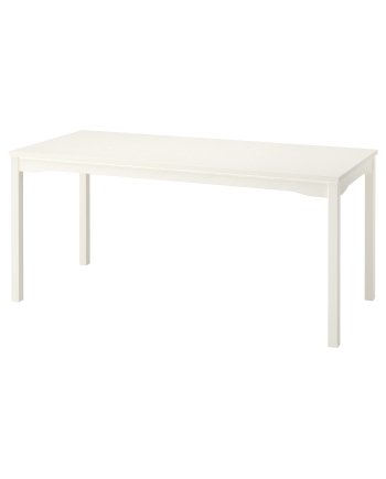Birchline, Table, white/birch veneer, 168x74 cm