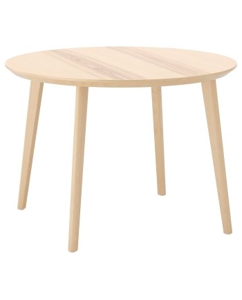 Ash Circle, Table, ash veneer, 105 cm