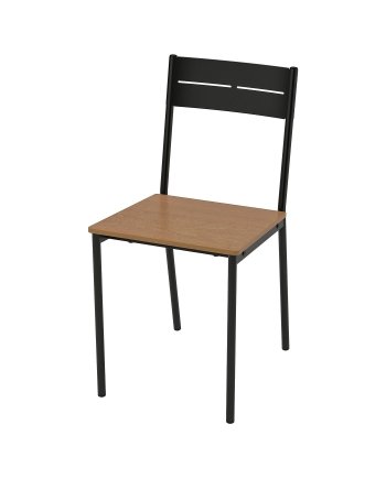 Black-Brown Stained Chair, Chair, black/brown stained