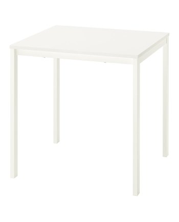 Square Frost, Table, white/white, 74x74 cm